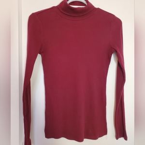 Streetwear Society Burgundy Ribbed Knit Long Sleeve Turtleneck Sweater Size S